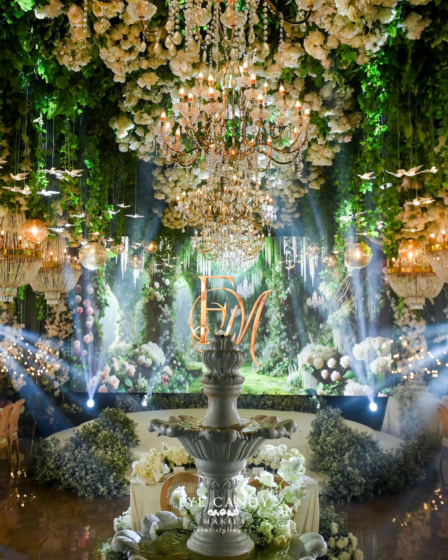 Wedding reception table styling